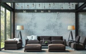 decoración industrial pared